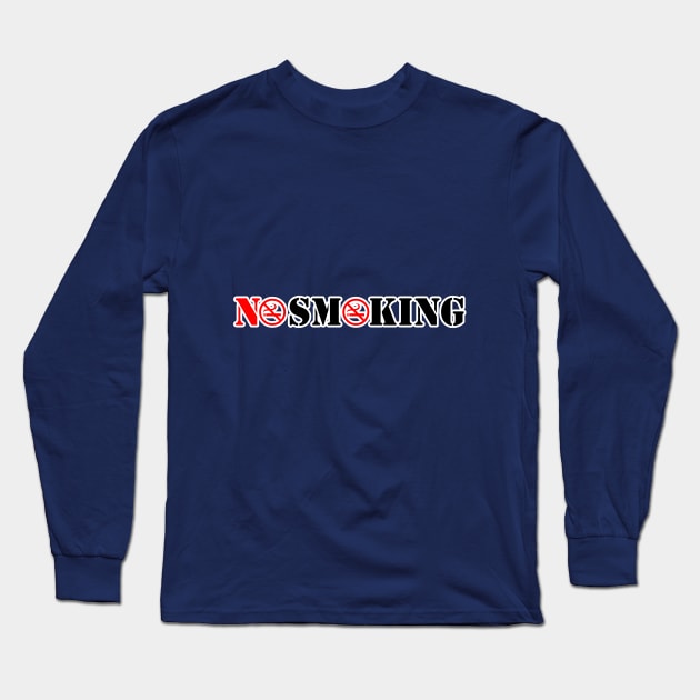 No Smoking Long Sleeve T-Shirt by CreativeIkbar Prints